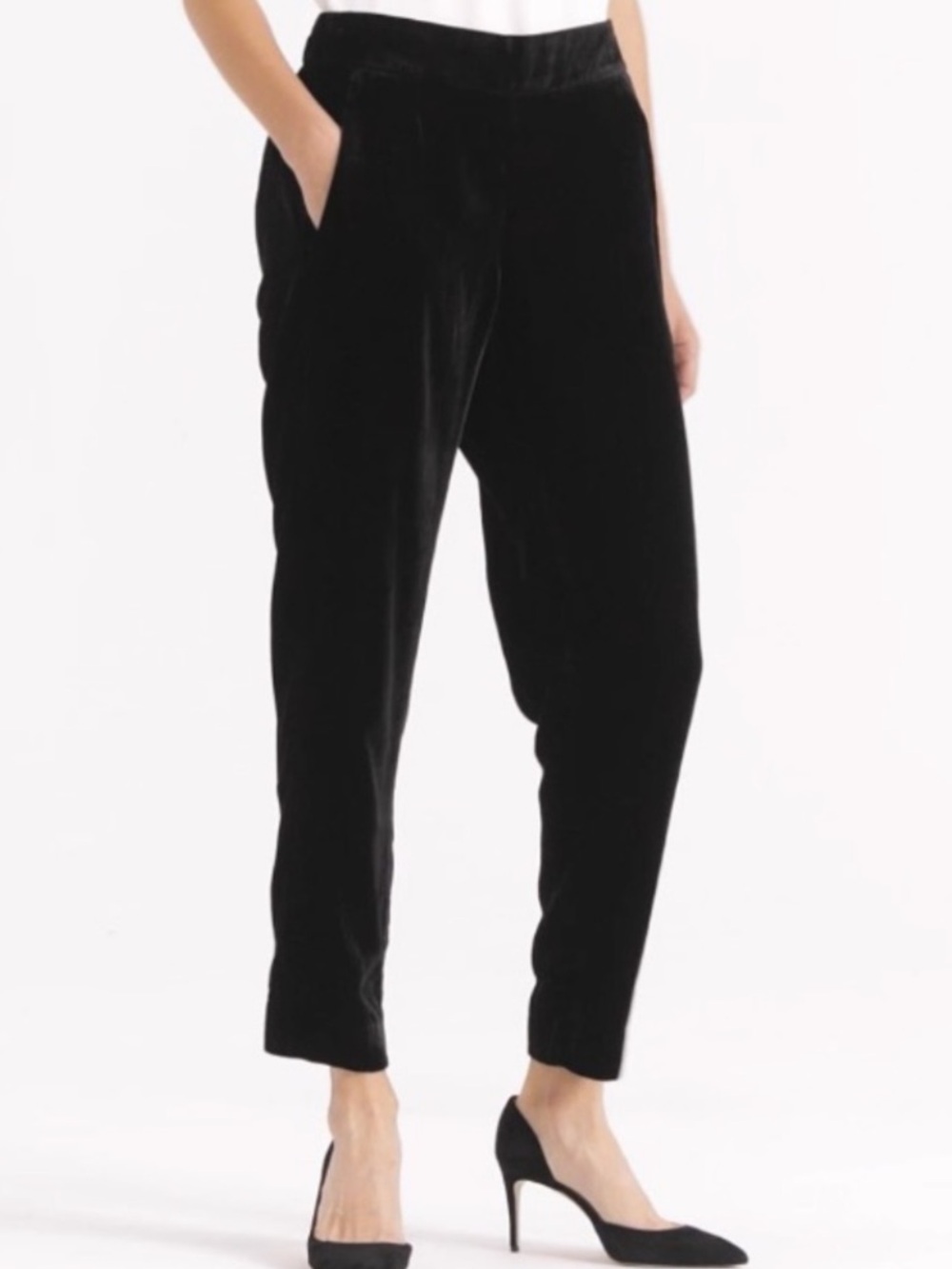 J. Crew Velour Velvet Cropped Pull-on Pants Size 2 NWT Holiday Cozy